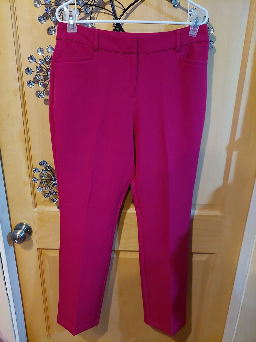 Soho Apparel Fuchsia Straight Leg Pants